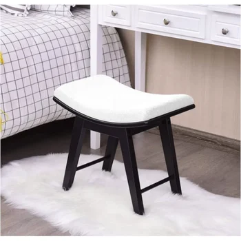 Туалетный столик, табурет для макияжа с вогнутой поверхностью сиденья, мягкая скамейка с ножками из каучукового дерева