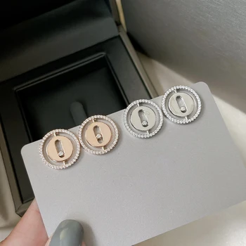 Новые женские серьги из стерлингового серебра 925 пробы серии MOVE от французского бренда. Подвижный камень Изображение 2