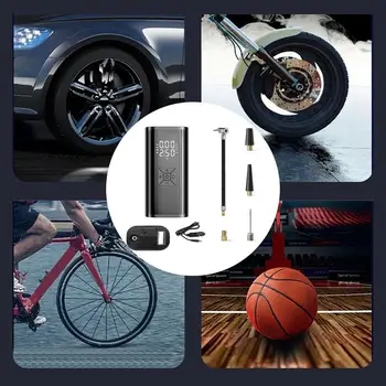 Цифровой Манометр давления в шинах на 150 фунтов/кв. дюйм, Портативный Воздушный компрессор, воздушный насос, Накачка шин для велосипеда, автомобильных шин, футбола, Баскетбола Изображение 2