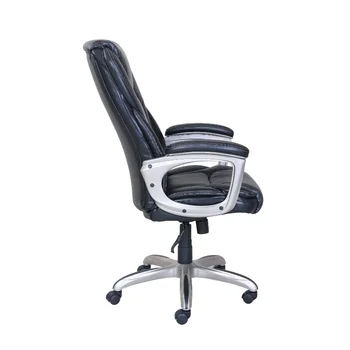 Коммерческий офисный стул Serta из сверхпрочной клееной кожи с эффектом памяти, вместимость 350 фунтов, черный Изображение 2