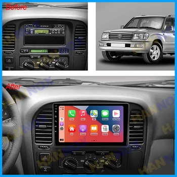 9-дюймовый автомобильный радиоприемник Android Auto Multimedia Player для Toyota Land Cruiser 10 J100 100 1998 1999 2000 2001 2002- 2007 Навигация GPS