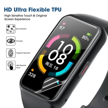 Для Huawei Band 7 Band 6 Защитная пленка для экрана Мягкая, защищающая от царапин, пленка для Huawei Watch Fit/ES Smart Wristband TPU Изображение 2