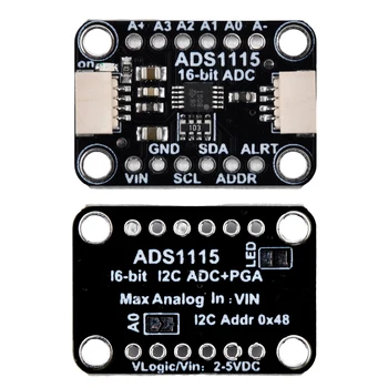 ADS1115 16-битный модуль I2C с прецизионным АЦП, 4-канальная плата разработки, профессиональный усилитель усиления от 2,0 В до 5,5 В для Arduino RP Изображение 2