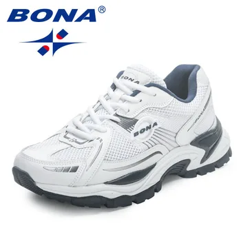 BONA 2023 новые Дизайнерские Мужские Кроссовки для бега, Высококачественные кроссовки на платформе, Массивная Спортивная Обувь, Мужская дышащая Обувь для прогулок