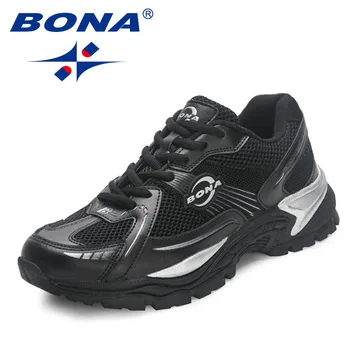 BONA 2023 новые Дизайнерские Мужские Кроссовки для бега, Высококачественные кроссовки на платформе, Массивная Спортивная Обувь, Мужская дышащая Обувь для прогулок Изображение 2