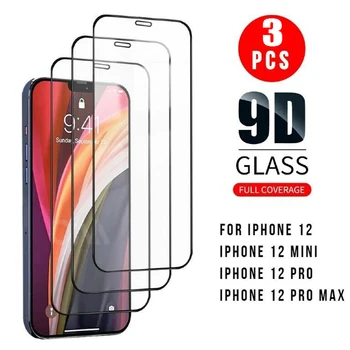 Защитные пленки из закаленного стекла 9D премиум-класса для iPhone 12 Mini 12Pro Max с полным покрытием для защиты переднего стекла для iPhone12 Series