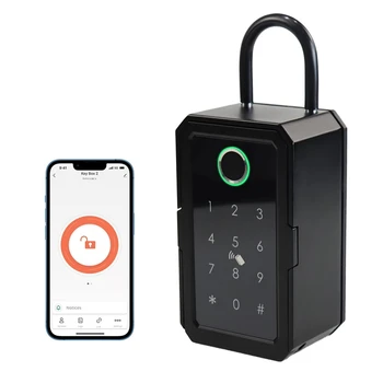 Smart Key Lock Box Wifi Fechadura Eletronica Водонепроницаемый Настенный Дверной Замок с Отпечатками Пальцев Безопасности Lockbox Изображение 2