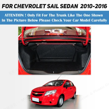 Коврик для багажника с полным покрытием для Chevrolet Sail Седан 2010-2018 17 16 15 14 13 12 11, автомобильный чехол, аксессуары для защиты интерьера Изображение 2