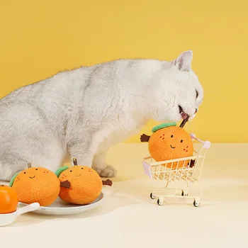 Игрушка для кошек Matatabi Stick Оранжевая игрушка для домашних животных с кошачьей мятой Интерактивная шлифовка и чистка зубов Мягкая плюшевая игрушка Аксессуары для кошек Изображение 2