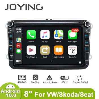 Android Автомагнитола Для VW/Volkswagen Skoda Seat Passat B6 B7 CC Tiguan POLO GPS 4GCarplay DSP Головное устройство 5GWIF DVR DAB с Боттоном