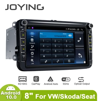 Android Автомагнитола Для VW/Volkswagen Skoda Seat Passat B6 B7 CC Tiguan POLO GPS 4GCarplay DSP Головное устройство 5GWIF DVR DAB с Боттоном Изображение 2