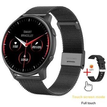 Новые Смарт-часы Мужские с Полным Сенсорным экраном, Спортивные Фитнес-Часы IP67, Водонепроницаемые Bluetooth Для Android ios, умные часы Для Мужчин + коробка Изображение 2