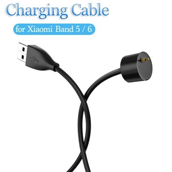 USB Кабель Зарядного устройства Для MI Band6/5 Портативная Магнитная Зарядная док-станция Для Xiaomi Mi Band 5/6 7 Аксессуары Для Смарт-часов