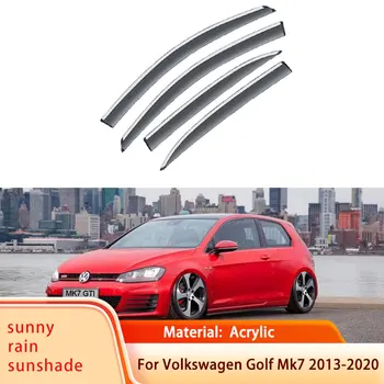 для Volkswagen VW Golf 7 Mk7 2013 ~ 2020 4 шт. Автомобильный Оконный Козырек, Тенты, Солнцезащитный Дождевик, Дефлектор, Укрытия, Защитные Аксессуары 2019