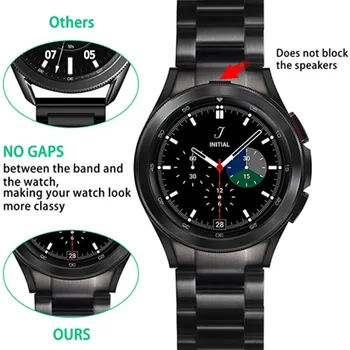 Применимо к Samsung Galaxy Watch 5, три официальных бусины того же цвета с титановым покрытием, три ремешка для часов из нержавеющей стали Изображение 2