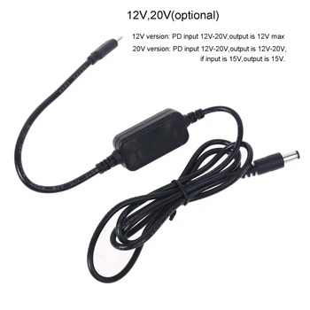 5,5x2,5 мм USB C PD Тип C до 12 В 20 В Штекерный кабель PD Разъем питания Адаптер Тип c до 5,5x2,5 Штекерный кабель питания