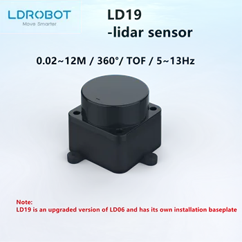 LDROBOT LD06 и LD19 12-метровый радарный лидарный сканер с поддержкой сканирования на 360 градусов ROS1 и ROS2 для внутреннего и наружного использования