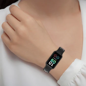 Силиконовый ремешок для часов Redmi Band с 2 дышащими отверстиями, удобная водонепроницаемая замена, спортивный браслет, Аксессуары для смарт-часов Изображение 2
