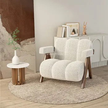 Складные стулья для гостиной, Бархатные стулья для чтения, Современные стулья для гостиной, Дизайнерские Роскошные наборы мебели Muebles Hogar Изображение 2