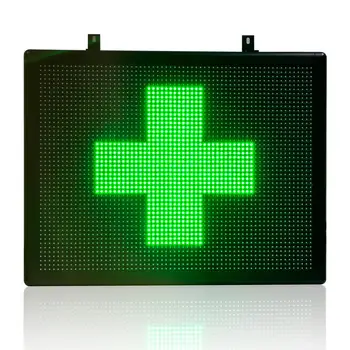 71x55 см P10 RGB LED Аптека, открытая Вывеска, Наружная водонепроницаемая Перекрестная рекламная доска для медицины, Аптека, Аптекарь, клиника Изображение 2