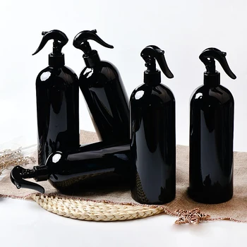 8шт 1000 мл Высококачественная черно-белая Пластиковая бутылка-насос С триггерным распылителем Косметический контейнер 1л Флакон духов для домашних животных Изображение 2