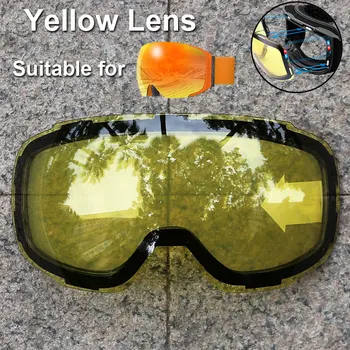 Магнитные лыжные очки PHMAX, Линзы Ночного видения, Желтые Линзы, Противотуманные UV400, Быстрая замена, Очки для очков, Линзы, Подходящие для XJ-03 Изображение 2