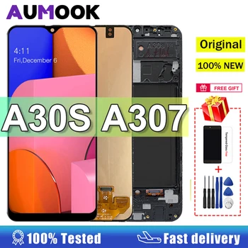 ЖК-дисплей Super AMOLED для Samsung Galaxy A30s A307F A307FN ЖК-дисплей с сенсорным экраном, дигитайзер в сборе, замена Samsung A30S