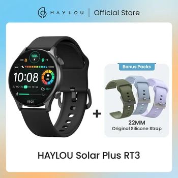 Смарт-часы HAYLOU Solar Plus RT3 с Изготовленным на Заказ Циферблатом, Пульсометром, 105 Спортивными Моделями, Телефонным звонком по Bluetooth, IP68, Водонепроницаемость