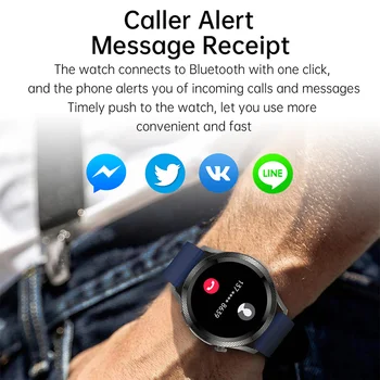 2023 Новые Умные Часы для Здоровья Неинвазивный Пальчиковый Термометр для измерения артериального давления Пульсометр Для Мужчин Bluetooth Спортивные Умные часы Изображение 2