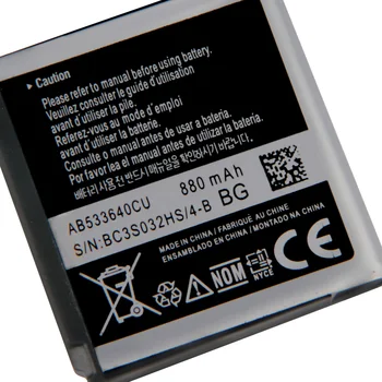 Новая Сменная Батарея AB533640CU Для Samsung C3110 F469 F268 G400 G500 G600 G608 J638 F330 F338 AB533640CC/CK/CE Изображение 2