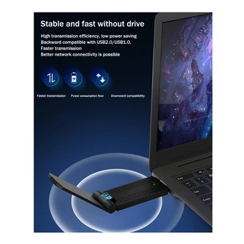 USB-адаптер Wifi6 AX1800M USB двухдиапазонный 2,4 ГГц/5 ГГц USB3.0 Вспомогательная часть Сетевая карта Wifi6 Изображение 2