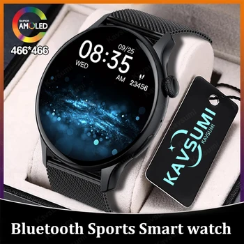 Новые модные Умные часы для мужчин, спортивный монитор сердечного ритма с AMOLED экраном, Bluetooth, IP68, водонепроницаемые смарт-часы для Xiaomi
