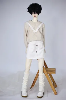 Одежда BJD, свитер, кашемировый вязаный свитер с V-образным колосом и кисточками, 2 цвета, подходит для аксессуаров для кукол 1/4 и 1/3 и дяди bjd