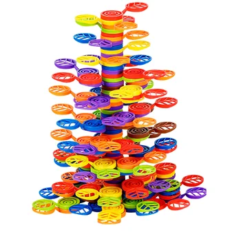 Детские игрушки для укладки деревьев Строительные блоки Игры с строительным Балансом Сенсорная Сортировка цветов Монтессори Интерактивные Развивающие игрушки