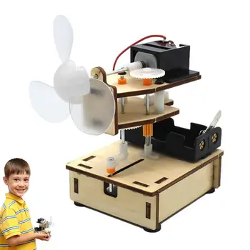 Технологические Игрушки для детей, обучающие, с трясущейся головкой, стержень вентилятора, Набор для научных экспериментов, Деревянная проектная доска для веселого обучения