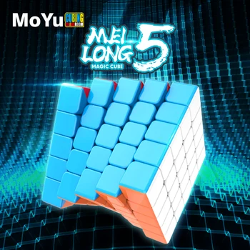 Moyu Meilong 5x5 Magic Speed Cube MFJS Без Наклеек Профессиональные Детские игрушки Meilong 5X5 Cubo Magico Головоломка Игрушка Для снятия стресса Изображение 2