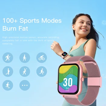 2023 Новые Женские смарт-часы Call Smart Watch с пользовательским циферблатом Smartwatch для Apple Водонепроницаемые Музыкальные часы Bluetooth С полным сенсорным экраном Часы-браслет Изображение 2
