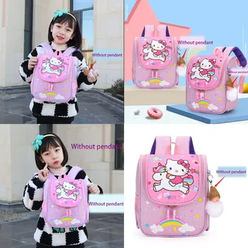 Sanrio Hello Kitty, Детский рюкзак, школьные сумки, Kawaii, Ранец для начальной школы, аниме, Мультфильм для девочек, Канцелярские принадлежности для учебы