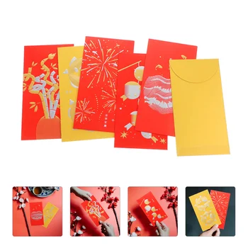 Красные конверты в китайском стиле, Подарок на Весенний фестиваль 2024, Пакет с деньгами, Новогодние пакеты