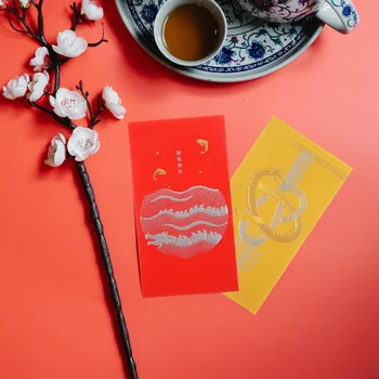 Красные конверты в китайском стиле, Подарок на Весенний фестиваль 2024, Пакет с деньгами, Новогодние пакеты Изображение 2