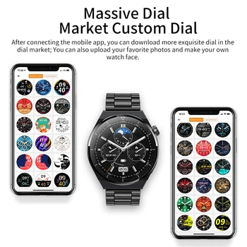 Умные часы LIGE Man Bluetooth Call Для HUAWEI Smart Watch Men GT3 Pro Full Touch AMOLED Водонепроницаемые спортивные часы с функцией измерения частоты сердечных сокращений Изображение 2