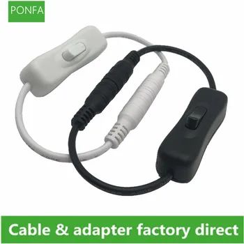 Встроенный разъем питания постоянного тока 5,5x2,1 мм от мужчины к женщине Удлинительный кабель шнур с переключателем Вкл/выкл N