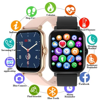 Смарт-часы P8 Plus, Bluetooth-часы с цветным сенсорным экраном, умные часы Для мужчин и женщин, фитнес-браслет, пульсометр