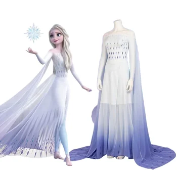 Frozen 2 периферийная юбка принцессы cos cos одежда юбка принцессы EIsa творческая личность Рождественский костюм для косплея женский Изображение 2