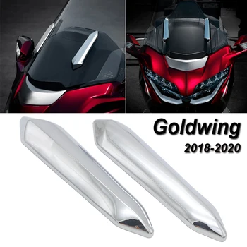 1 Пара Хромированных чехлов для ветрового стекла мотоцикла ABS Для Honda Goldwing GL1800 2018 2019 2020 Gold Wing Tour 18 19 20