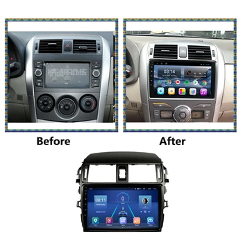 Автомобильный Радио Мультимедийный DVD-плеер Для Toyota Corolla 2006-2013 Android 12 Bluetooth Беспроводной Carplay 1280*720P IPS Сенсорный Экран Изображение 2
