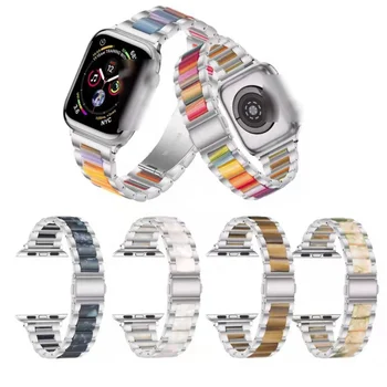 Ремешок из нержавеющей стали, совместимый с Apple Watch 44 мм 42 мм 38 мм, браслет Iwatch, ремешок для часов, металлический ремешок для часов
