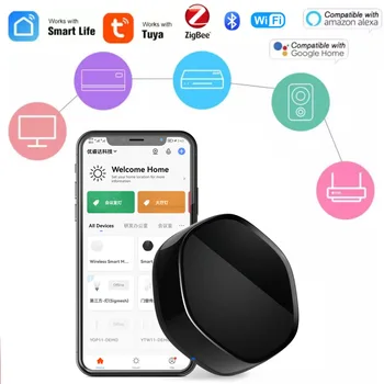 Tuya Smart WiFi 3-в-1 Беспроводная многофункциональная сетка BLE + ZigBee Gateway 38K IR Control APP Голосовое управление Alexa Google Home