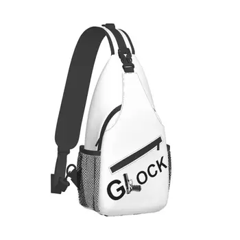 Glock Lettring Рюкзак-слинг через плечо, Мужская нагрудная сумка на заказ для Велоспорта, походный рюкзак Изображение 2