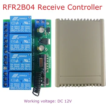 Для Гаражных ворот RFR2B04 + RFT2D04 DC12V 4 Канала 433 М AES Контроллер Шифрования 128 Бит Пульт Дистанционного Управления Брелок Модуль Передатчика Изображение 2